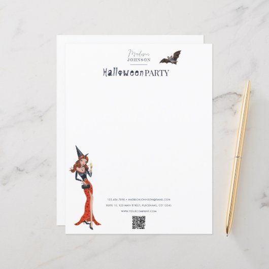 ハローウィンパーティインフォビジネス紙シート (正面/裏面インサイチュ)