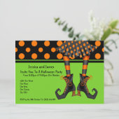 ハローウィンパーティウィッチストッキング 招待状 (スタンド正面)