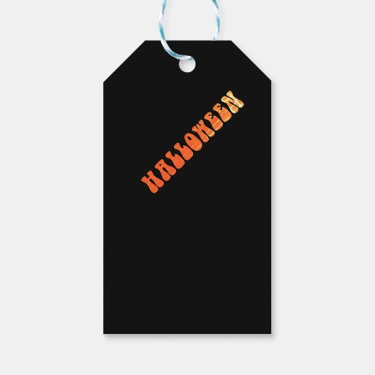 ハローウィンパーティウィッチズダークハウスオレンジ ギフトタグ (裏面)