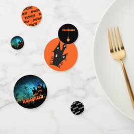 ハローウィンパーティウィッチダークハウスオレンジ コンフェッティ