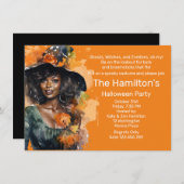 ハローウィンパーティウィッチビール 招待状 (正面/裏面)