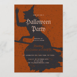 ハローウィンパーティウィッチ魔法トリックオアトリートグランジ 招待状