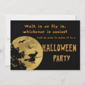 ハローウィンパーティウォークインまたはフライイン 招待状 (正面)