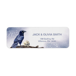 ハローウィンパーティウォーターカラーレイベン ラベル