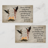 ハローウィンパーティエンクロージャカードスケルトン 名刺 (正面/裏面)