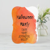 ハローウィンパーティオレンジとブラック 招待状 (スタンド正面)