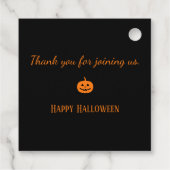 ハローウィンパーティオレンジカボチャ フェイバータグ (裏面)