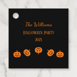 ハローウィンパーティオレンジカボチャ フェイバータグ