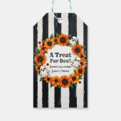 ハローウィンパーティカスタムの好意 – 'A Treat for Boo' ギフトタグ (裏面)