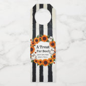 ハローウィンパーティカスタムの好意 – 'A Treat for Boo' ボトルネックタグ (裏面)