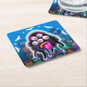 ハローウィンパーティカスタムコースター。 スクエアペーパーコースター (アングル)