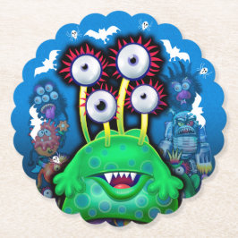 ハローウィンパーティカスタムコースター。 ペーパーコースター