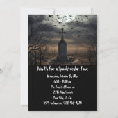 ハローウィンパーティカスタムゴシック墓地 招待状 (裏面)