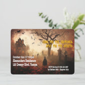 ハローウィンパーティカスタム招待状墓地 招待状 (スタンド正面)