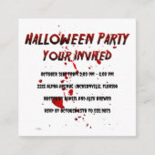 ハローウィンパーティカスタム招待状招待状ピスコ エンクロージャーカード (正面)