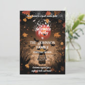 ハローウィンパーティカスタム紅葉とこうもり 招待状 (スタンド正面)