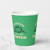 ハローウィンパーティカップ、どのようなスパイスあなたのカボチャ 紙コップ (正面)