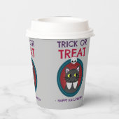 ハローウィンパーティカップ、猫インポートレート 紙コップ (裏面)