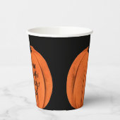 ハローウィンパーティカボチャのパーソナライズ 紙コップ (左)