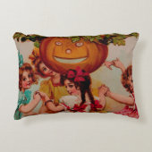 ハローウィンパーティカボチャヴィンテージ アクセントクッション (正面)