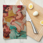 ハローウィンパーティカボチャヴィンテージ キッチンタオル (四つ折り)