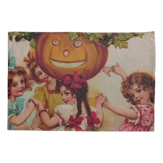 ハローウィンパーティカボチャヴィンテージ 枕カバー (裏面)