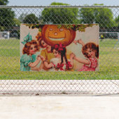 ハローウィンパーティカボチャヴィンテージ 横断幕 (インサイチュ)