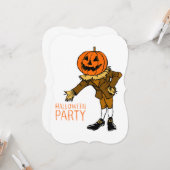 ハローウィンパーティカボチャ男クリップアートハロウィーン カード (正面/裏面インサイチュ)