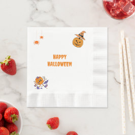 ハローウィンパーティカボチャ紙ナプキン 縁ありランチョンナプキン
