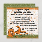 ハローウィンパーティカボチャ 招待状 (正面/裏面)