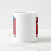 ハローウィンパーティカラフルチェーンソーピエロ漫画 ジャンボコーヒーマグカップ (正面)