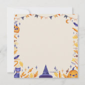 ハローウィンパーティガール招待状 招待状 (裏面)