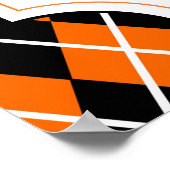 ハローウィンパーティキャンディバーグラブと走サイン ポスター (角)