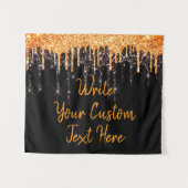 ハローウィンパーティギフトオレンジ色のブラックフォトブースプロップ タペストリー (正面(横))