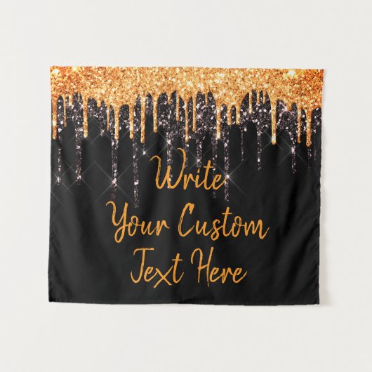 ハローウィンパーティギフトオレンジ色のブラックフォトブースプロップ タペストリー (正面(横))