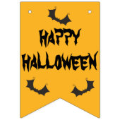ハローウィンパーティグリーンパープルイエローブラックウィッチ バンティングフラッグ (第2の旗)