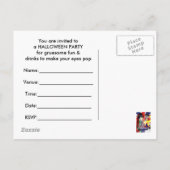 ハローウィンパーティグルーソーム体部招待 インビテーションポストカード (裏面)
