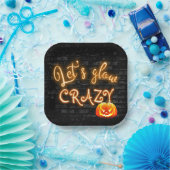 ハローウィンパーティグローサイン(Jack-o-Lantern付) ペーパープレート (パーティー)