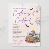 ハローウィンパーティコスチューム&カクテル招待状 招待状 (正面)