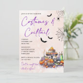 ハローウィンパーティコスチューム&カクテル招待状 招待状 (スタンド正面)