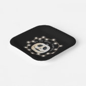 ハローウィンパーティゴシックカボチャ顔ブラック ペーパープレート (傾斜あり)