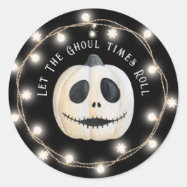 ハローウィンパーティゴシックカボチャ顔 ラウンドシール