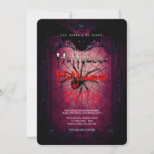 ハローウィンパーティゴシックザスパイダーくもの巣 招待状 (正面)