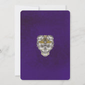 ハローウィンパーティゴシックスカル招待状 招待状 (裏面)