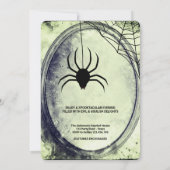ハローウィンパーティゴシックスパイダーくもの巣 招待状 (裏面)