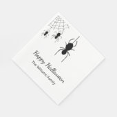 ハローウィンパーティゴシックスパイダーズ白黒 スタンダードランチョンナプキン (角)