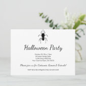 ハローウィンパーティゴシックスパイダー白黒 招待状 (スタンド正面)