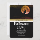 ハローウィンパーティゴシックファンタジームーンウィッチ 招待状 (正面)