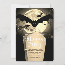 ハローウィンパーティゴシックファンタジームーン 招待状