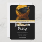 ハローウィンパーティゴシック様式の月 招待状 (正面)